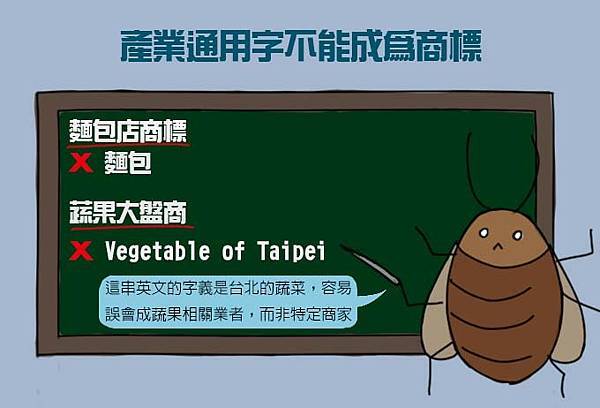 產業通用字不能成為商標